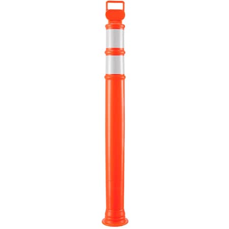 Global Industrial Delineator Post, Orange, 49 in Post Height 670603